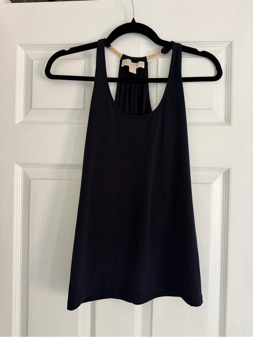*2 for 20* Michael Kors Black Sleeveless Tank Top with Gold Chain Accent